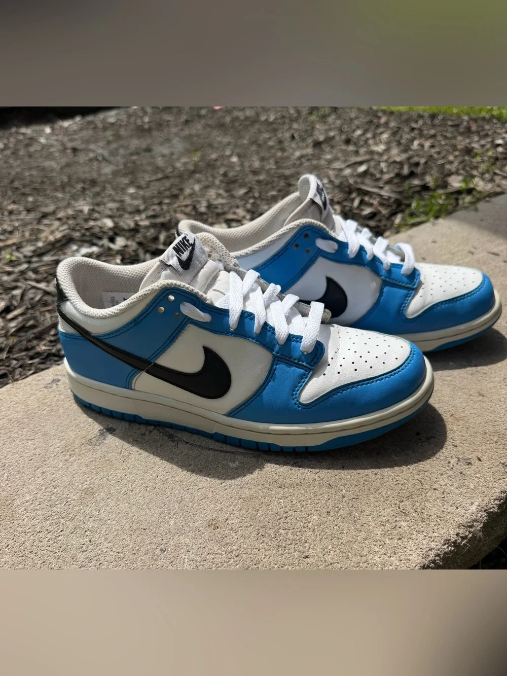 Nike Dunk Low GS (Blue White Black) Sneakers - Size 6Y / Women’s 7.5